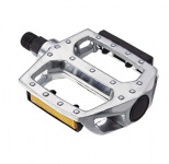 Педали Horst алюмелевые литые широкие, с отражателями серебристые 00-170341