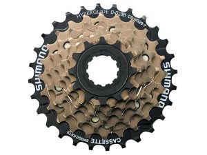 Кассета SHIMANO CS-HG20-7 TOURNEY 7 ск, 12-28T, черно-коричневая