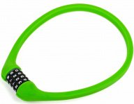 Замок 8-17062013 вело кодовый (4 разряда) ACL-77 12х600мм СИЛИКОНОВЫЙ ЗЕЛЕНЫЙ AUTHOR