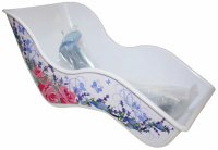 Кресло велосипедное для куклы VINCA SPORT, белое, "цветы"