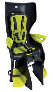 Детское велокресло BELLELLI Summer на багажник, черный с Hi-Viz, светоотр. вставкой