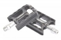 Педали алюминиевый H04 ось Cr-Mo с 3 герм. промподш. смен. шипами облегч. 86*67*23мм, 260 г серые HORST