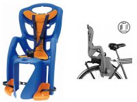 BELLELLI Сидение заднее Pepe Clamp, синее с красной вставкой до 22кг