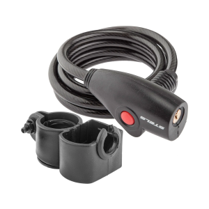 Велозамок STELS 87109 8x1500 мм с креплением, черный