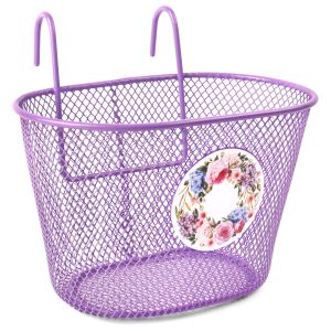 Стальная корзинка на руль Vinca sport P 09 violet flowers
