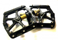 Педали HORST 00-170815 алюм. H200 широкие ось Cr-Mo+CARBON, 300г черные