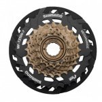 Трещотка 7ск. SHIMANO Tourney TZ500-7, 14-34T, с защитой, AMFTZ5007434CP