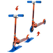 Самокат-снегокат GRAFFITI Super Rider, красный