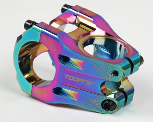 Вынос TOOPRE алюм., для безрезьб.вилки 28.6, под руль 31,8мм, 35мм , угол 0°, Colourful