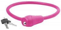 Замок велосипедный противоугонный S 12.6 розовый M-WAVE 12х600мм