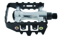 Педали алюминиевые со стальным ободом серебристо-черные 5-311049