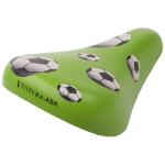 Седло детское 210х138мм универс. эластомер. с крепежом 12-16" (25) зеленое дизайн "FOOTBALL" VENTURA CHILD