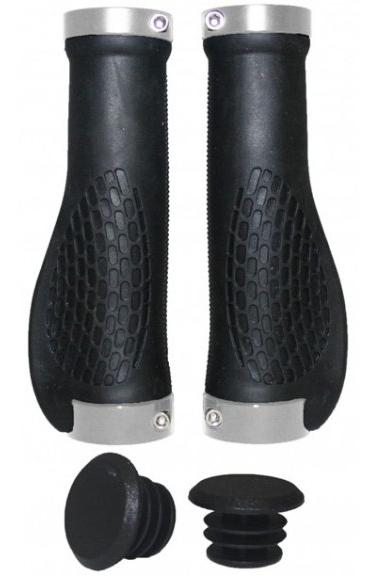 Грипсы VINCA SPORT H-G127 129 мм эргономичные серебристые Грипсы VINCA SPORT H-G127 129 мм эргономичные серебристые