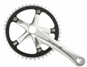Система пер. 1скор. SingleSpeed облегч алюминиевый 1/2х1/8 смен. зв. 44зуб. 165мм сер.-черн. M-WAVE
