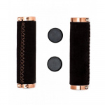 Грипсы VINCA SPORT Vintage 130 мм из натуральной замши, темно-коричневые