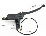 Ручка правая от гидравлического тормоза для электровелосипедов Колхозник, пер. болт 8 мм