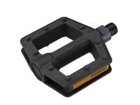 Педали 8-34000910 пласт. APD-522 Junior широкие с отраж. ось Cr-Mo 93x87x19см 300г черные AUTHOR