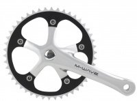 Система пер. 1скор. SingleSpeed облегч алюминиевый 1/2х1/8 смен. зв. 46зуб. 165мм сер.-черн. M-WAVE