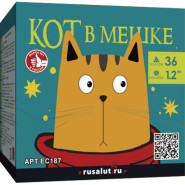 Батарея салютов Кот в мешке, 36 залпов, EC187