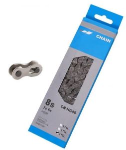 Цепь Shimano HG40, 6/7/8 скоростей, 118 звеньев, замок Quick link