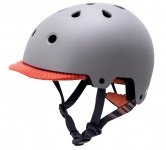 Шлем URBAN/BMX SAHA Mat Gry/Org 11отв. с текстил.козырьком KALI