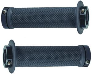 Ручки на руль H209 TwoSideLock 130мм резинов.2 черн. фикс. противосколь. поверх. с торцевым фланцем