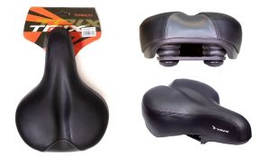 Седло TRIX TX-5548, 260x190 мм, комфортное, с эластомерами, черное Седло TRIX TX-5548, 260x190 мм, комфортное, с эластомерами, черное
