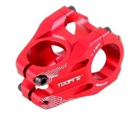 Вынос TOOPRE алюм., для безрезьб.вилки 28.6, под руль 31,8мм, 35мм , угол 0° красный