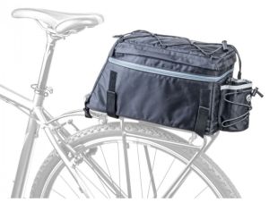 Сумка 8-15000059 на багажник A-N472 X24, V=9-14л, 34 x14 x17см. 550гр, черная Nylon 420 D, AUTHOR