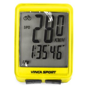 Велокомпьютер Vinca Sport V-1507, 12 функций, желтый/черный