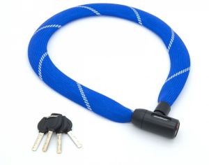 Замок велосипедный с ключами AUTHOR ACHL-68, 6х900мм, синий