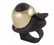 Звонок алюминиевый/пластик мини D=36мм громкий и долгий звук золотистый (на блистере) M-WAVE