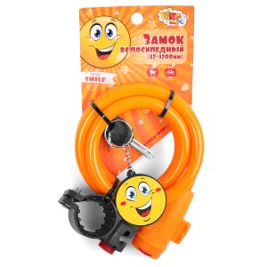 Велозамок с брелоком 12*1200мм, VINCA SPORT, VS 561 Smile