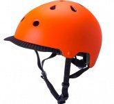 Шлем URBAN/BMX SAHA Mat Hi Viz Org 11отв. с козырьком KALI