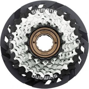 Кассета-трещотка SHIMANO 7ск. AMFTZ5107434CP 2-5267 TOURNEY 7х14-34 HG/UG с защитой коричн. TZ510