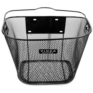 Корзинка передняя быстросъемная VINCA SPORT P 01, 310х230х230мм, черная, зеленая ручка