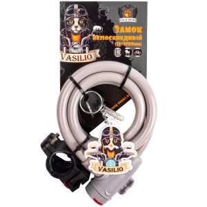 Велозамок с брелоком 12*1200мм, VINCA SPORT, VS 561 Vasilio