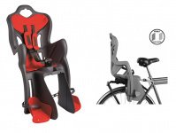 BELLELLI Сидение заднее B-One Clamp, тёмно-серое с красной вставкой до 22кг
