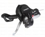 Шифтер Shimano лев. XT(03) ST-M765. 3-ск. трос-1800mm с оптич.дисп.SHC-KSTM765LB