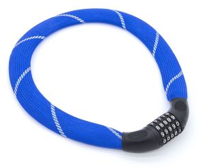 Замок велосипедный кодовый AUTHOR ACHL-68, 6х900мм, синий