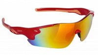 Очки солнцезащ.зерк.+чехол+прозр./оранж./желт. линзы ирид. красная оправа RAYON ONE MIGHTY