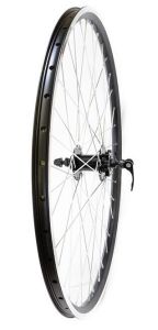 Колесо пер.24 D эксц.Втулка ал.черн./TRIX дв.фрез.черн.19.4мм 36H AV