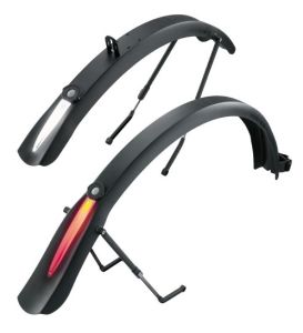 Комплект крыльев TOPEAK DeFender iGlow TX, 28", черные, с фонарем