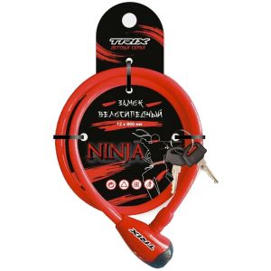 Велозамок TRIX Ninja, 12x800 мм трос