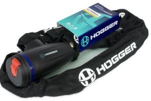 Замок противоугонный HOGGER цепь, ключи, 6×1200мм, тканевая оплетка, черный