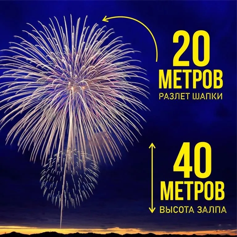 Батарея салютов 49 попугаев +1 (1,0"х50) РС7360