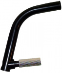 Рога 5-408070 алюм. изогн. длинные торцевый со спейсером черный