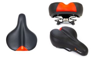 Седло TRIX TX-6018, 260x180 мм, комфортное, с пружинами Седло TRIX TX-6018, 260x180 мм, комфортное, с пружинами