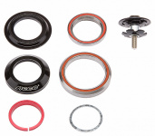 Рулевая колонка Neco FP-H869T для конического штока 1-1/8"-1.5" безрезьбовой вилки, интегрированвая, черная
