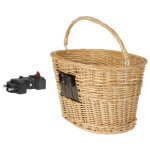 Корзина передний 38х28х27см быстросъемная на внутр. вынос сталь/дерево плетеная с ручкой, HANDMADE, коричневая BA-FW CLIP STEM M-WAVE